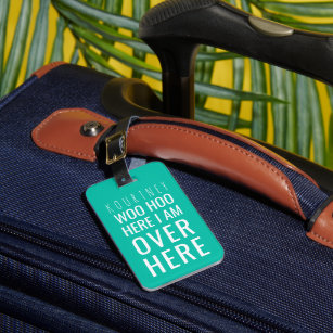 Funny Personalisiert Bag Achtung | Spaß Green Gepäckanhänger