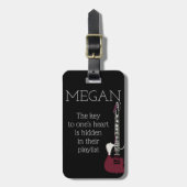 Funny Personalisiert Bag Aufmerksamkeit für Gitarr Gepäckanhänger (Vorderseite vertikal)