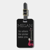 Funny Personalisiert Bag Aufmerksamkeit für Gitarr Gepäckanhänger (Vorderseite vertikal)