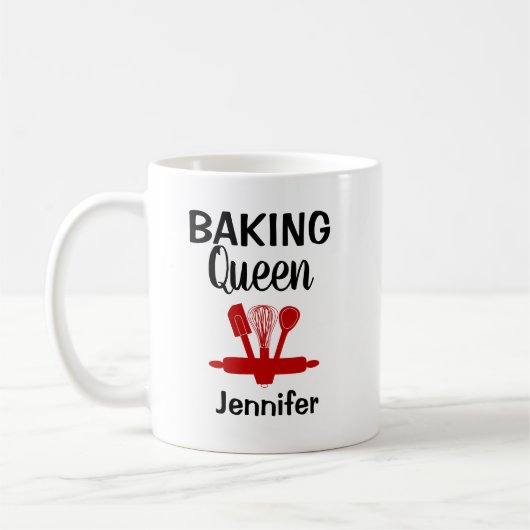 Funny Personalisiert Baking Queen Kaffeetasse (Links)