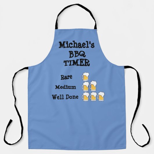 Funny Personalisiert Barbeque Timer Schürze (Vorderseite)
