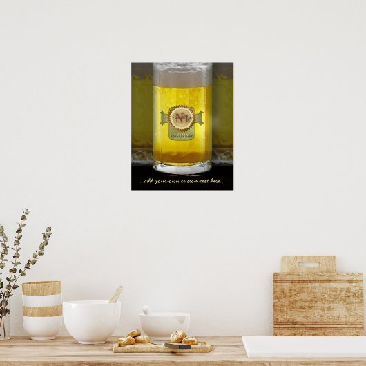 Funny Personalisiert Beer Glass Poster (Küche)