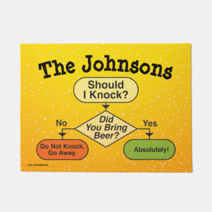 Funny Personalisiert Bierflussdiagramm Fußmatte