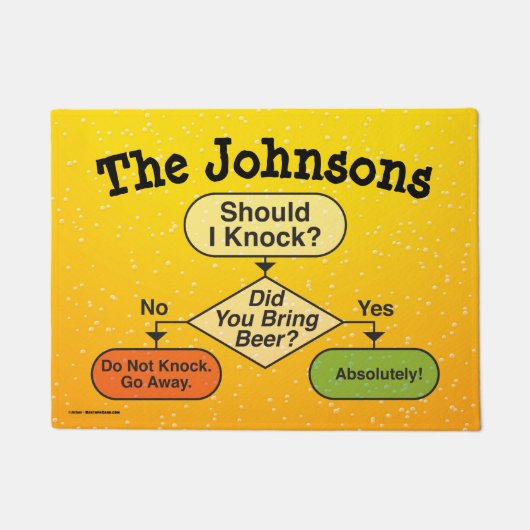 Funny Personalisiert Bierflussdiagramm Fußmatte (Vorderseite)