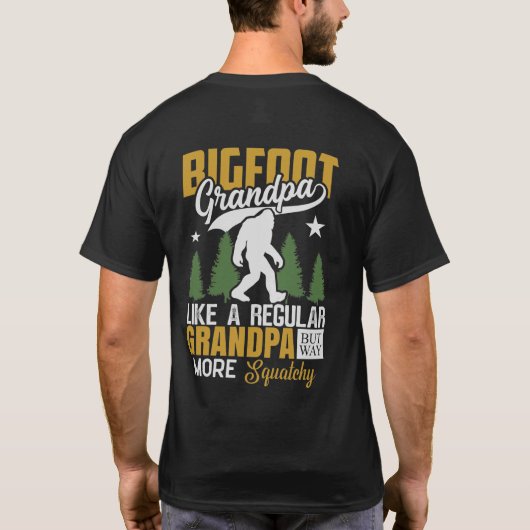 Funny Personalisiert Big Foot Opa T-Shirt (Rückseite)