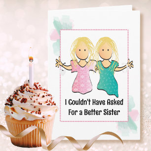 Funny Personalisiert Birthday Card für Schwester Karte