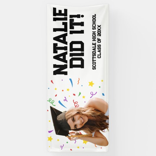 Funny Personalisiert Birthday Party Custom Foto Banner (Vertikal)