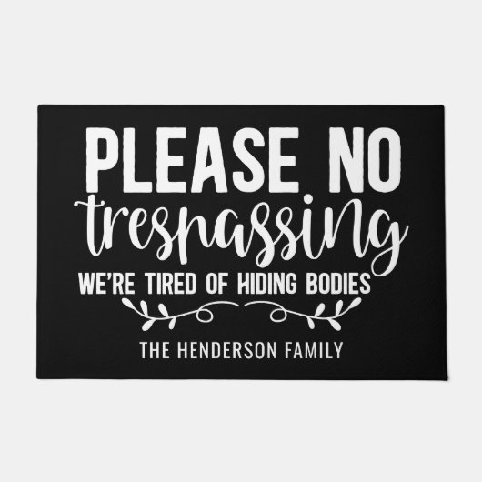 Funny Personalisiert, bitte keine Beatmung Fußmatte (Vorderseite)