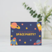 Funny Personalisiert - Blue Illustriert Planet Postkarte (Stehend Vorderseite)