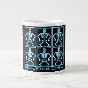 Funny Personalisiert Blue "Skeleton Crew" Jumbo-Tasse