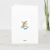 Funny Personalisiert Blue Tail Skink Birthday Card Karte (Rückseite)