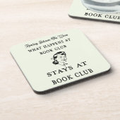 Funny Personalisiert Book Club Getränkeuntersetzer (Linke Seite)