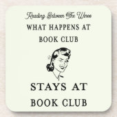 Funny Personalisiert Book Club Getränkeuntersetzer (Vorderseite)