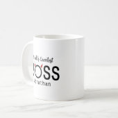 Funny Personalisiert Boss Horns Kaffee Tasse (Vorderseite Links)