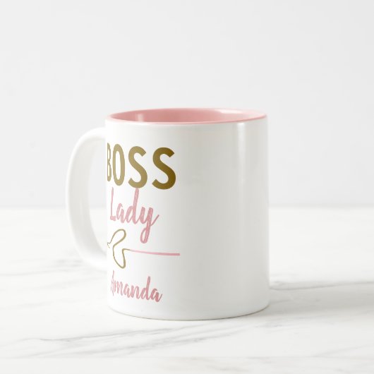 Funny Personalisiert Boss Lady Whip Tasse (Vorderseite Links)