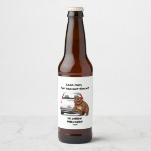 Funny Personalisiert Camping Bear Family Wiederseh Bierflaschenetikett