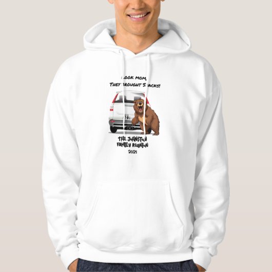 Funny Personalisiert Camping Bear Family Wiederseh Hoodie (Vorderseite)