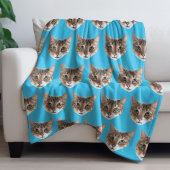 Funny Personalisiert Cat Face Fleece Blanket
