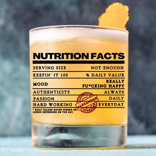 Funny Personalisiert Classic Typografy Label Whiskyglas