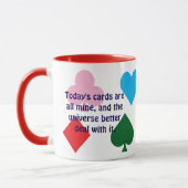 Funny Personalisiert Colorful Playing Cards Anzugs Tasse (Links)