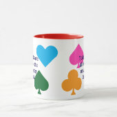 Funny Personalisiert Colorful Playing Cards Anzugs Tasse (Zentrum)
