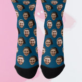 Funny Personalisiert Couple Face 2 Fotos Socken