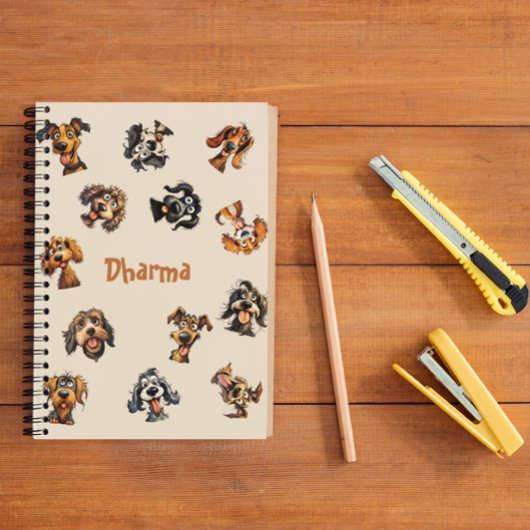 Funny Personalisiert Custom Dog Liebesgeschenk Notizblock