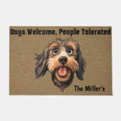Funny Personalisiert Custom Dog Lover Geschenk Fußmatte (Vorderseite)