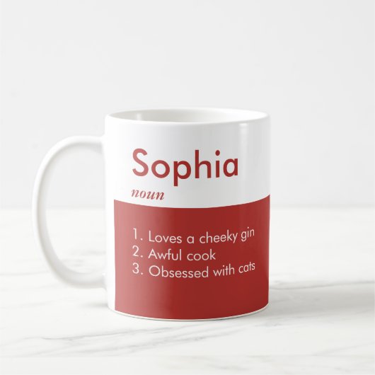 Funny Personalisiert Definition Tasse | Individuel (Links)