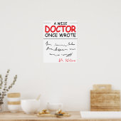 Funny Personalisiert Doctor lustiges Sprichwort Poster (Küche)