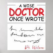Funny Personalisiert Doctor lustiges Sprichwort Poster (Vorne)