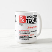Funny Personalisiert Doctor Tequila Verschreibung Kaffeetasse (VorderseiteRechts)
