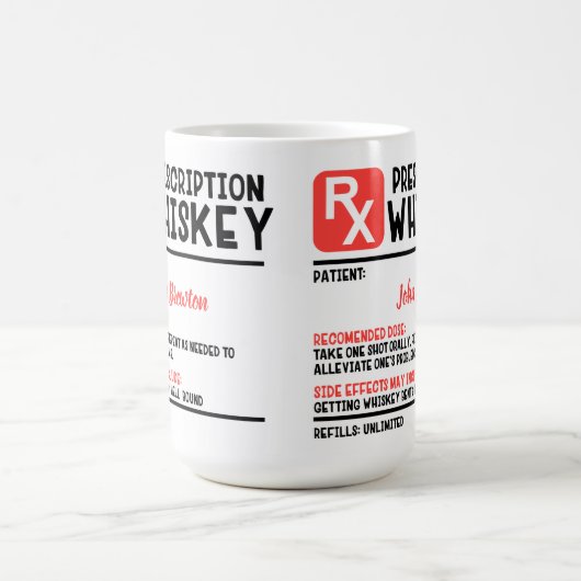 Funny Personalisiert Doctor Whiskey-Verschreibung Kaffeetasse (Mittel)