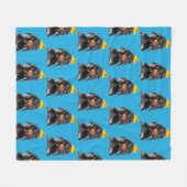 Funny Personalisiert Dog Face Fleecedecke (Vorderseite (Horizontal))