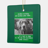 Funny Personalisiert Dog Foto Geburtstag Keramikornament (Links)