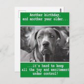 Funny Personalisiert Dog Foto Geburtstag Postkarte (Vorne/Hinten)