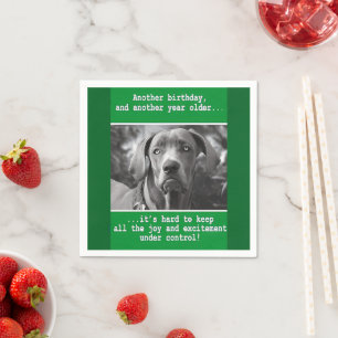Funny Personalisiert Dog Foto Geburtstag Serviette