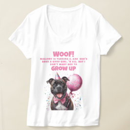 Funny Personalisiert Dog Geburtstagsfeier Mama T-Shirt