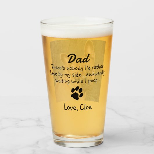 Funny Personalisiert Dog Vater Glas (Vorne (Gefüllt))