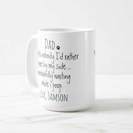 Funny Personalisiert Dog Vater Kaffeetasse (Vorderseite Links)