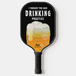 Funny Personalisiert Drink Beer Pickleball Schläger