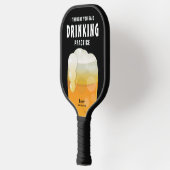 Funny Personalisiert Drink Beer Pickleball Schläger (Links)