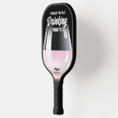 Funny Personalisiert Drinking Practice Rose Wein Pickleball Schläger (Links)