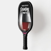 Funny Personalisiert Drinking Practice Roter Wein Pickleball Schläger (Links)