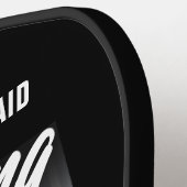 Funny Personalisiert Drinking Practice Weißer Wein Pickleball Schläger (Linke Seite)