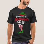 Funny Personalisiert Elf Squad Matching Weihnachte T-Shirt (Vorderseite)