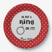 Funny Personalisiert Er setzte einen Ring drauf Pappteller (Vorderseite)