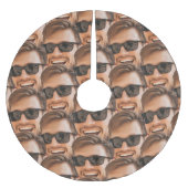 Funny Personalisiert Face Christmas Polyester Weihnachtsbaumdecke (Vorderseite)