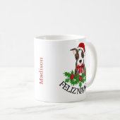Funny Personalisiert French Bulldog Weihnachtsmann Kaffeetasse (VorderseiteRechts)