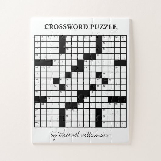 Funny Personalisiert Game Black und White Crosswor Puzzle (Vertikal)